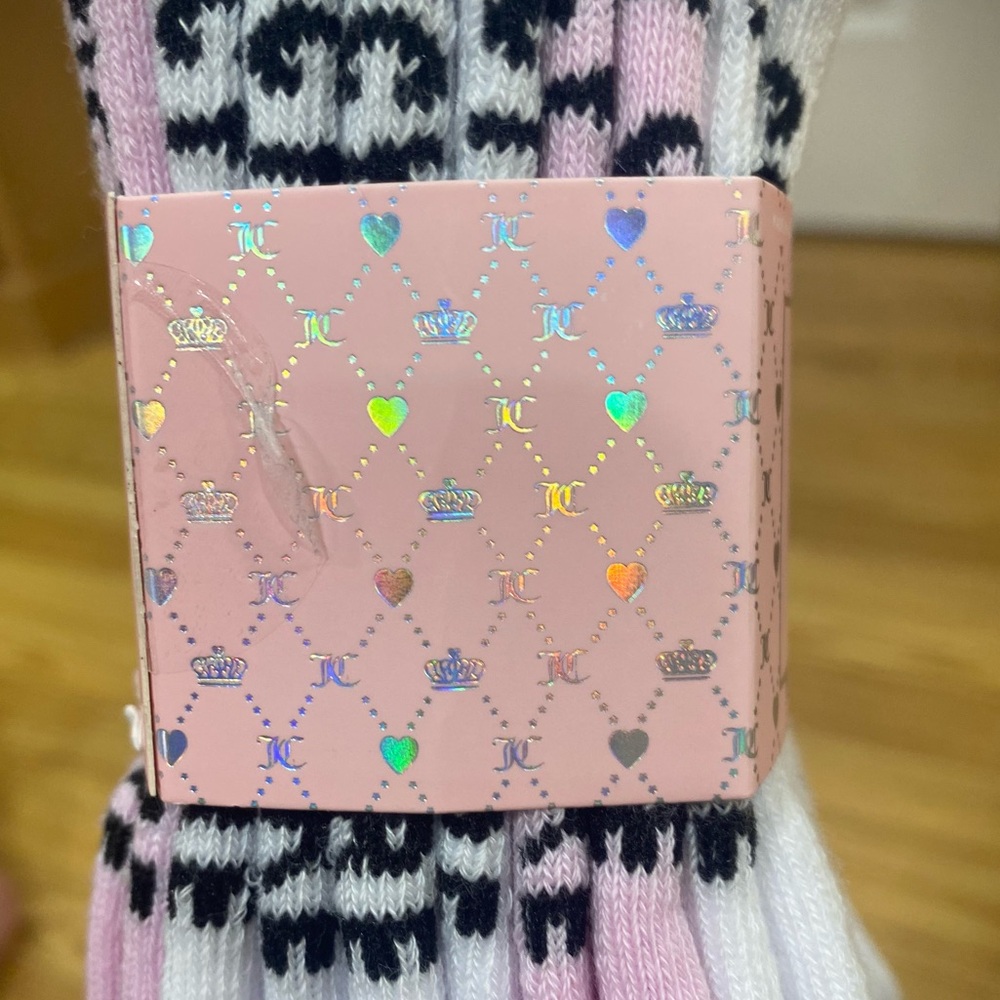 👑 JC 👑 Old English embroidered socks NWT size 4~10 JUICY COUTURE - Picture 9 of 12